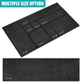 Azadx door mat fade-resistant all-season design endures rain, snow, sun.