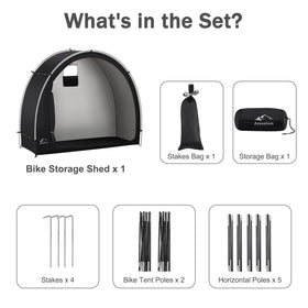 Azaeahom bike storage tent offers ventilation for airflow.