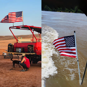 AZCOVER American flag 16x24 deep-blue-red-shades adds vibrant patriotism to decor.
