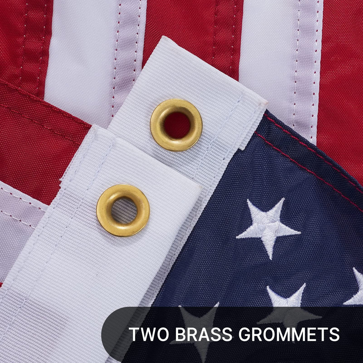 AZCOVER American flag 16x24 heavy-duty-nylon resists wear in changing weather.