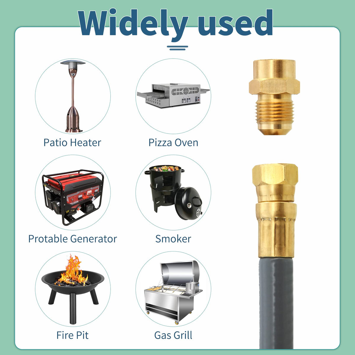 Azdele CSA-certified label on hose for safety assurance