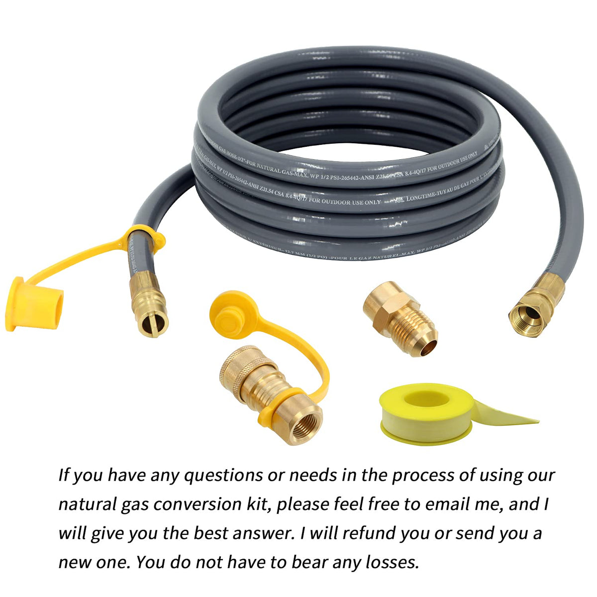 Azdele sealing tape included for leak-tight connections