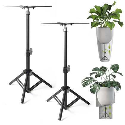 AZEAM adjustable plant risers inside pots elevate display for seasonal swaps.
