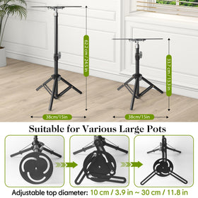 AZEAM top support plate provides sturdy height stabilization for tall planters.