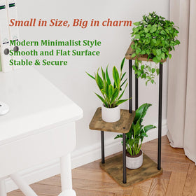 AZERPIAN 3-Tier metal stand shows sturdy construction and floor-friendly anti-slip feet.