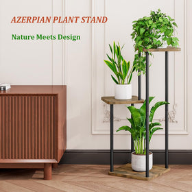 AZERPIAN plant shelf corner setup demonstrates easy assembly and versatile display.