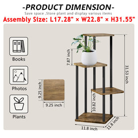 AZERPIAN 4-tier plant stand with plants provides stylish indoor display.
