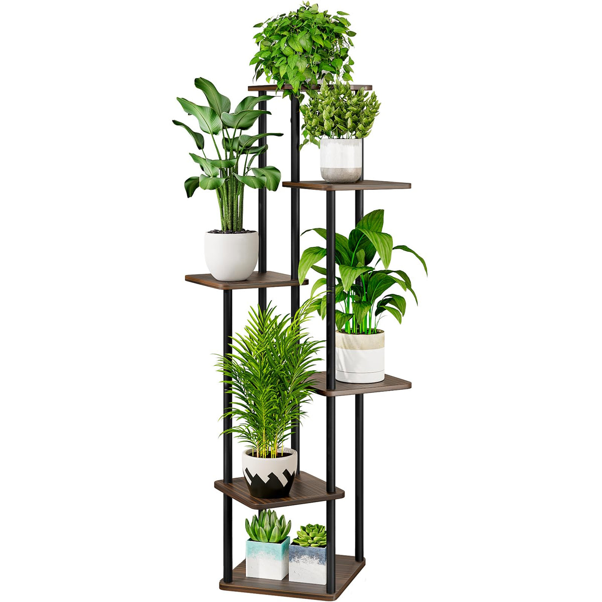 AZERPIAN 6-tier plant stand front view for stylish indoor display