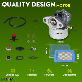 AZH carburetor supports 6.5HP Craftsman mowers with improved power delivery.