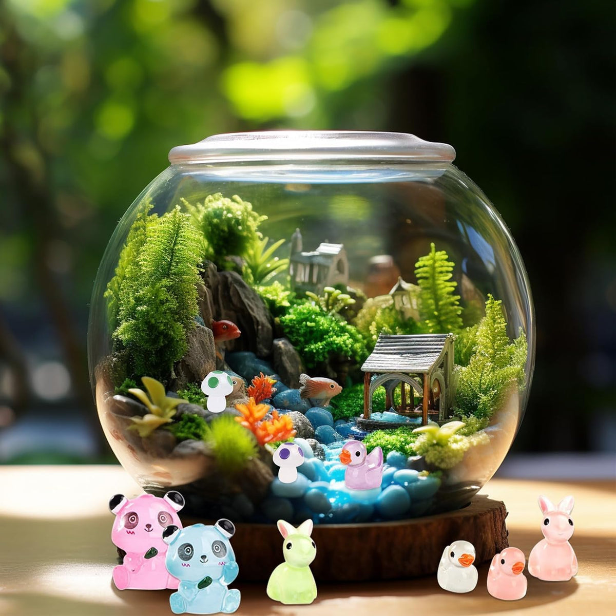 AZNZKEZHU luminous fruits brighten tiny landscapes at dusk