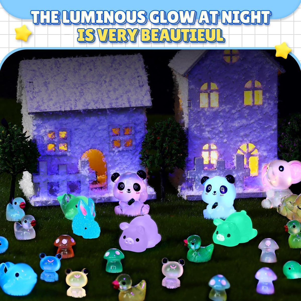 AZNZKEZHU luminous seashells create coastal fairy garden accents with glow