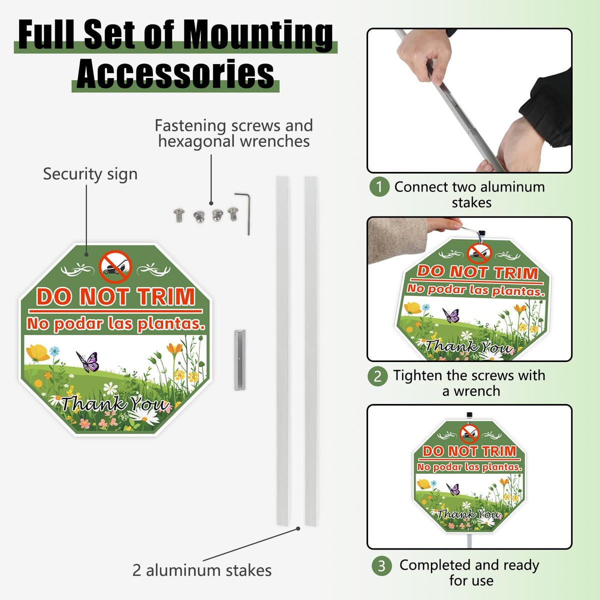 AzReference aluminum yard sign with stake assembly for durable, rust-free outdoor use