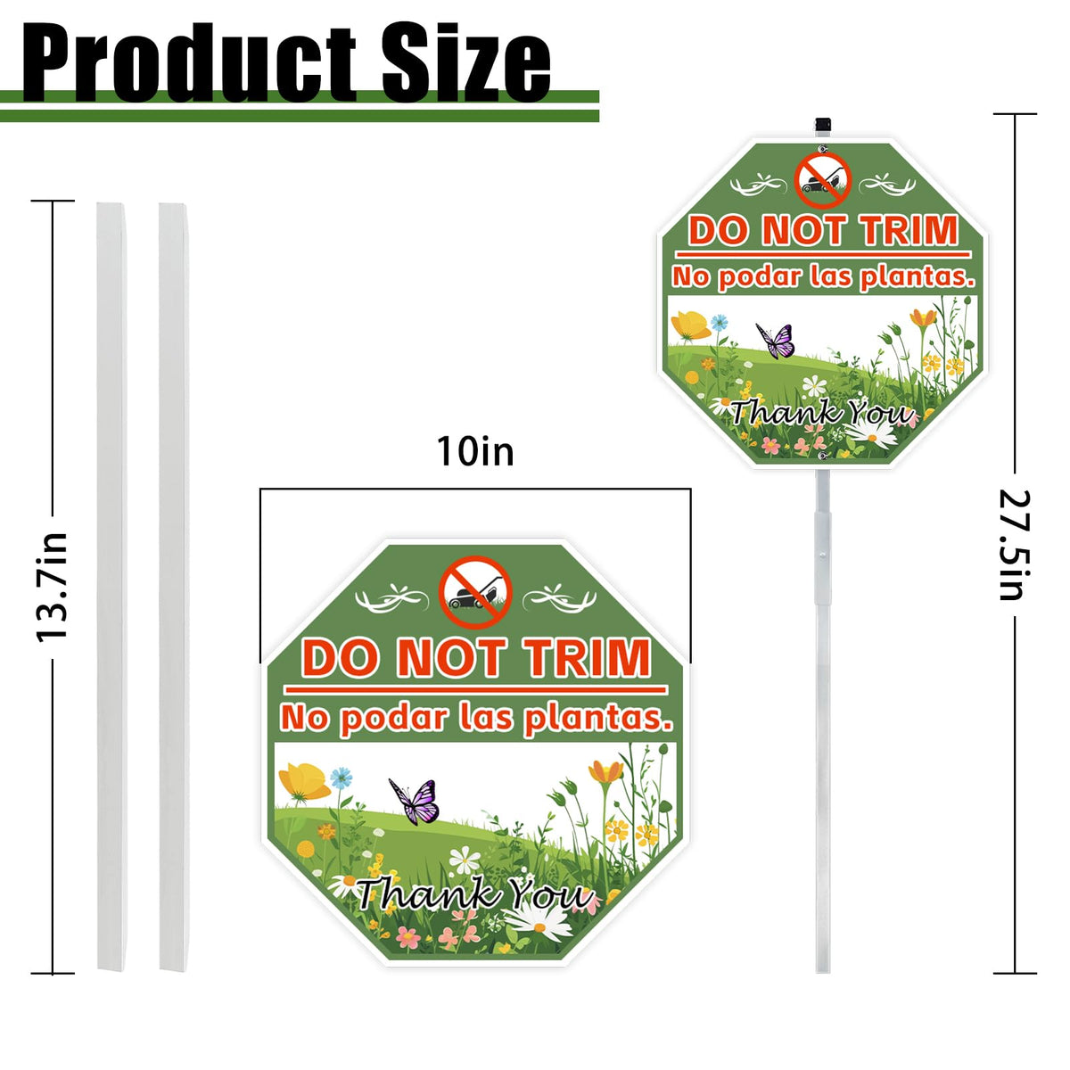 AzReference bilingual yard sign in English and Spanish for clear outdoor messaging