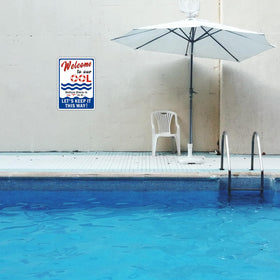 AzReference OOL sign features bright blue on metallic white for quick recognition.