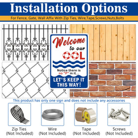 AzReference OOL sign ideas for indoor and outdoor locations such as pools and garages.