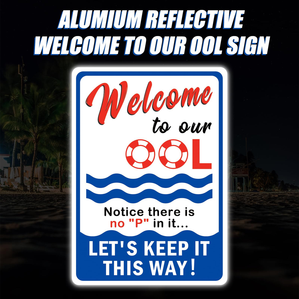 AzReference OOL sign with pre-punched holes for easy installation.