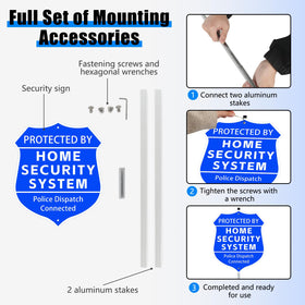 AzReference protected by home security system sign communicates police-connected protection visually.