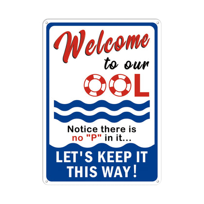 AzReference OOL sign front view with bold blue contrast for outdoor visibility.