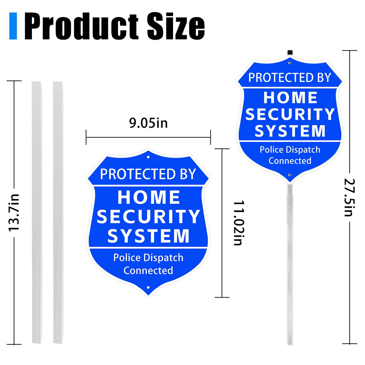 AzReference yard sign with stake assembly shows quick, secure installation for properties.