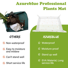 Azureblue easy-clean repotting pad cleans quickly after use.