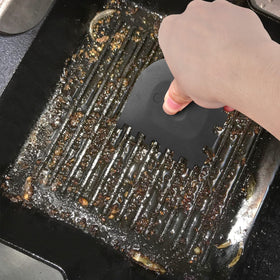Azureblue griddle cleaner scraper showing multiple side widths for ridges