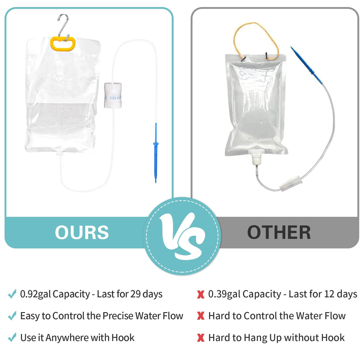 Azureblue indoor and outdoor use with bags on stand or shelf.