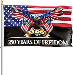Azurtis 250th Anniversary USA flag 3x5 outdoors, weather resistant for year-round display.