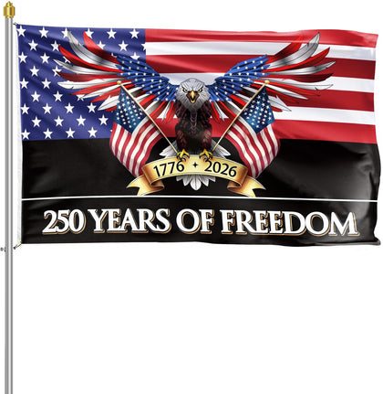 Azurtis 250th Anniversary USA flag 3x5 outdoors, weather resistant for year-round display.