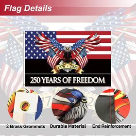 Azurtis flag with vibrant colors visible from both sides, ideal for celebrations.