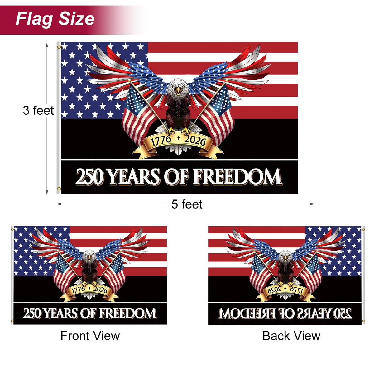 Azurtis 3x5 flag waving on a pole, great for parades and yard decor.