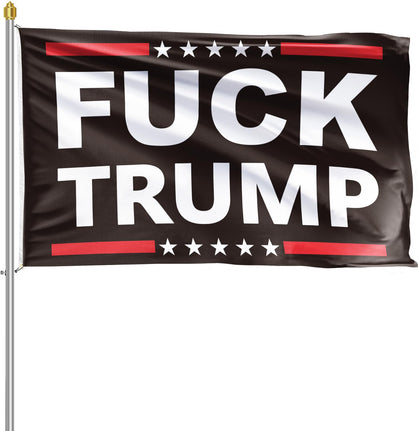 Azurtis Fuck Trump Flag 3x5 outdoor front view for weather-ready display