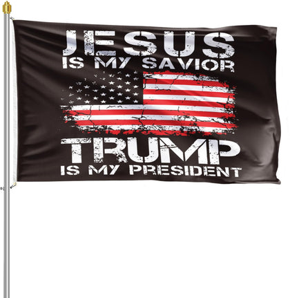 Azurtis Jesus Savior flag 3x5 for outdoor display with vivid, long-lasting print.