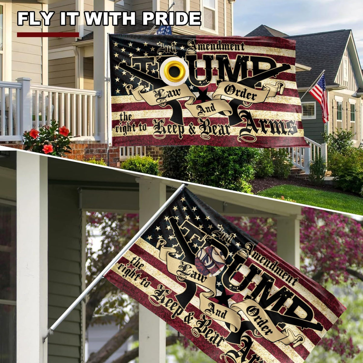 Azurtis 3-ply polyester flag with shade cloth for durability