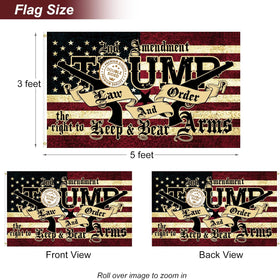 Azurtis Trump flag printed with colorfast inks for long-lasting visibility