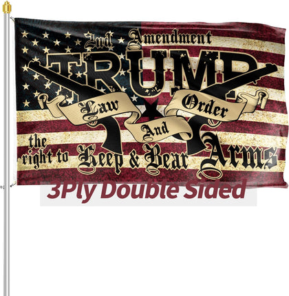 Azurtis Trump 2024 flag double-sided for outdoor display with vibrant color