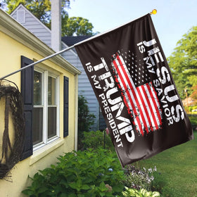 Azurtis Trump Is My President flag with brass grommets for sturdy outdoor mounting.
