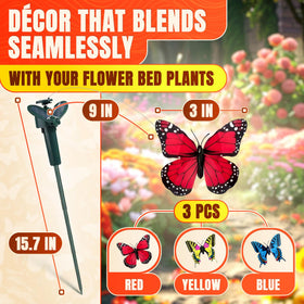 AZZORI three-color centerpieces stakes brighten garden displays