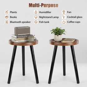 B Bamberg round side-table look pairs with other furniture in any room.
