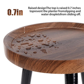 B Bamberg solid wood frame supports up to 120 pounds for heavy pots.