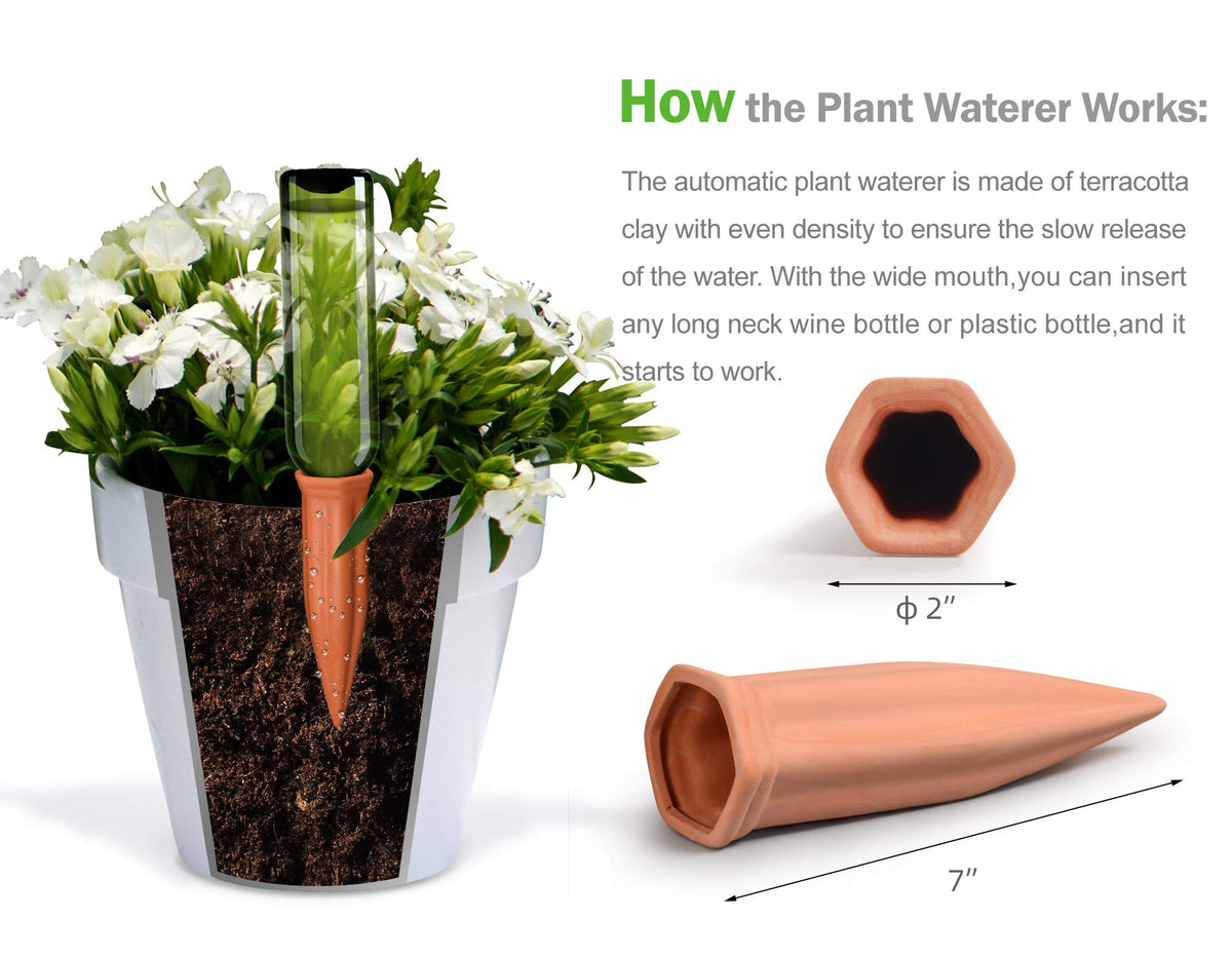 B SEPOR wine-bottle waterer adapter for bottle recycling.