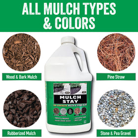 Mulch Stay dries clear for a seamless landscape after application by B3C Fuel Solutions.