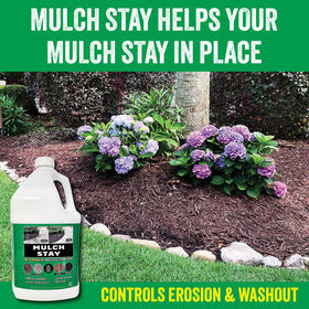 B3C Mulch Stay UV-stabilized formula helps preserve mulch color over time.