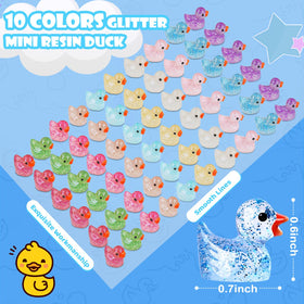Babelshar glitter ducks used as cake toppers for festive decor