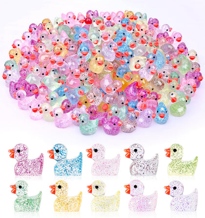 Babelshar mini glitter ducks close-up show vibrant colors and sparkle