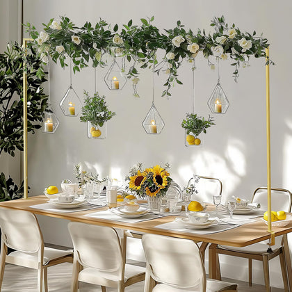 Babenest over-the-table rod stand gold clamps for elegant arch decor.