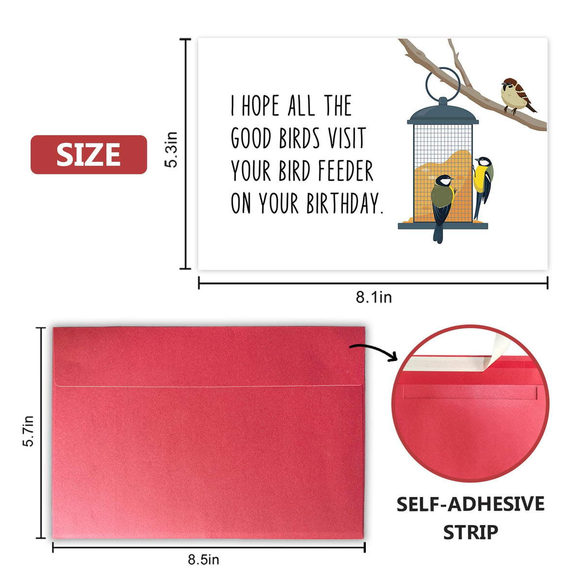 Bablira bird feeder card ideal for birthdays of garden-loving friends