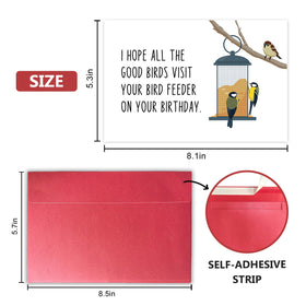 Bablira bird feeder card ideal for birthdays of garden-loving friends