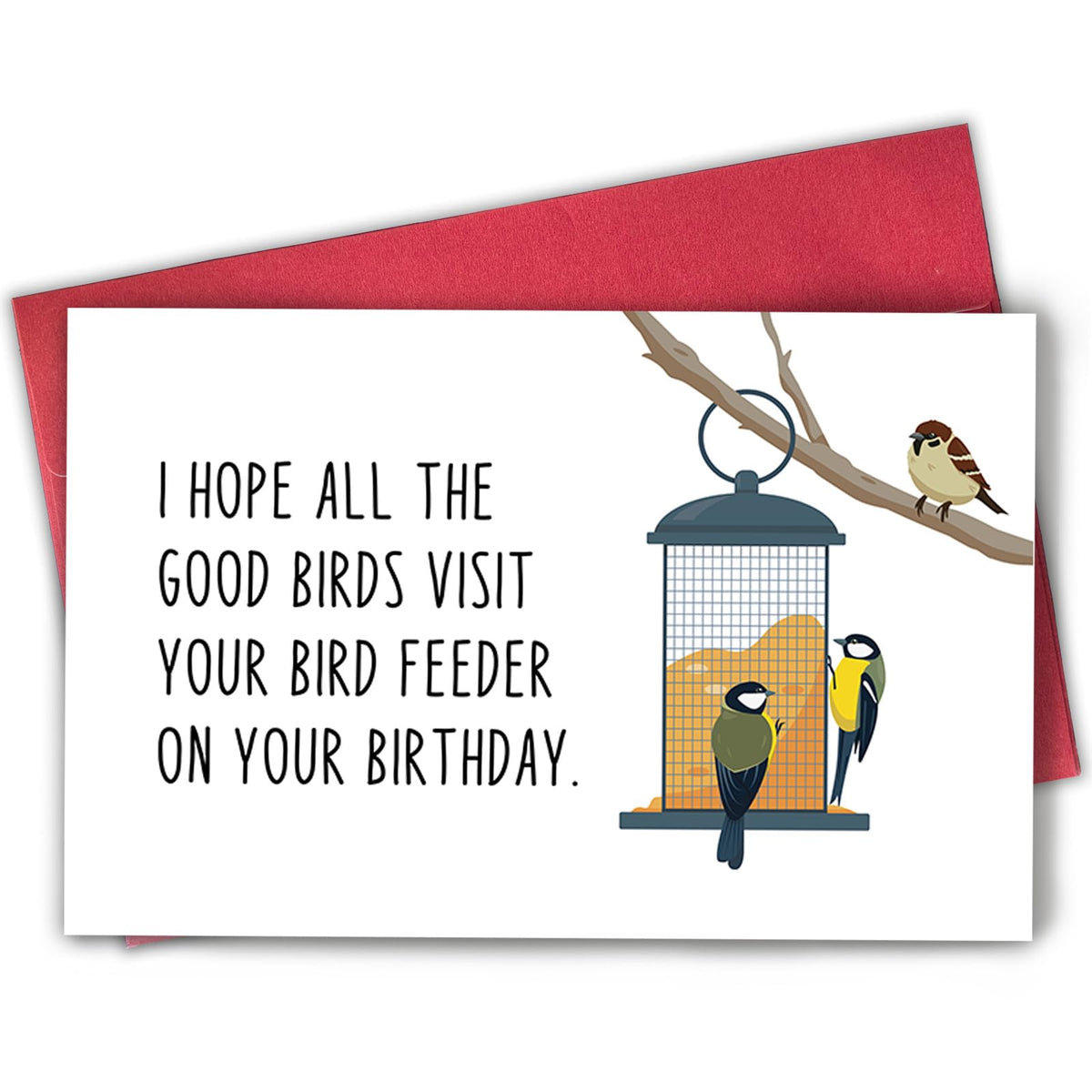 Bablira funny bird watcher card front design for nature lovers