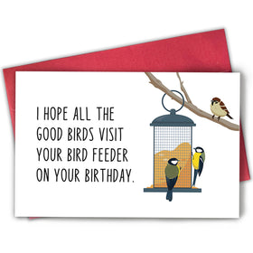 Bablira funny bird watcher card front design for nature lovers