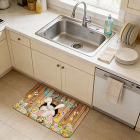 Babylounger Easter rug at entryway highlights a festive 15x22 inch size.